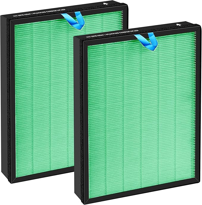 Vital 200S Toxin Absorber Replacement Filter for LEVOIT Vital 200S Air Purifier, 3-in-1 Filter and Efficiency Activated Carbon Filter, Replaces Vital 200S-RF-TX(LRF-V201-GUS), 2 Packs, Green