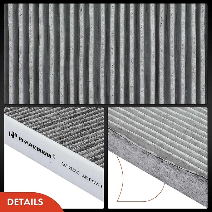 A-Premium Cabin Air Filter with Activated Carbon Compatible with Lexus, Toyota, Mazda Models - Avalon, Camry, Corolla, Highlander, Prius, RAV4, Sienna, Venza, ES300h, NX250, RX350