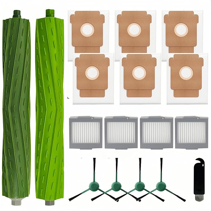Roomba Max 705 504 Vac Plus Replacement Parts Accessories kit for iRobot Roomba Vacuum Cleaner,Replacement Parts with 6 Dust Bags, 4 Filters, 4 Side Brush, 2 Main Brushes, 1 Cleaning Tool