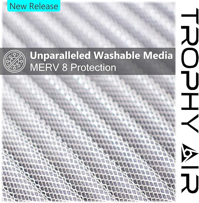 16x20x1 | Trophy Air | Merv 8 | Washable Furnace Filter | Lifetime HVAC & Furnace Air Filter | Washable Electrostatic | High Dust Holding Capacity | Premium Quality Aluminum