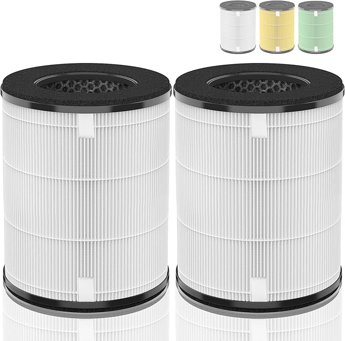AP-T20FL Replacement Filter Compatible with HoMedics Air Purifier Filter AP-T20 AP-T20WT AP-T22 AP-T20BK TotalClean Tower Ture HEPA Type w/ 4-Stage Filtration, 2-Pack