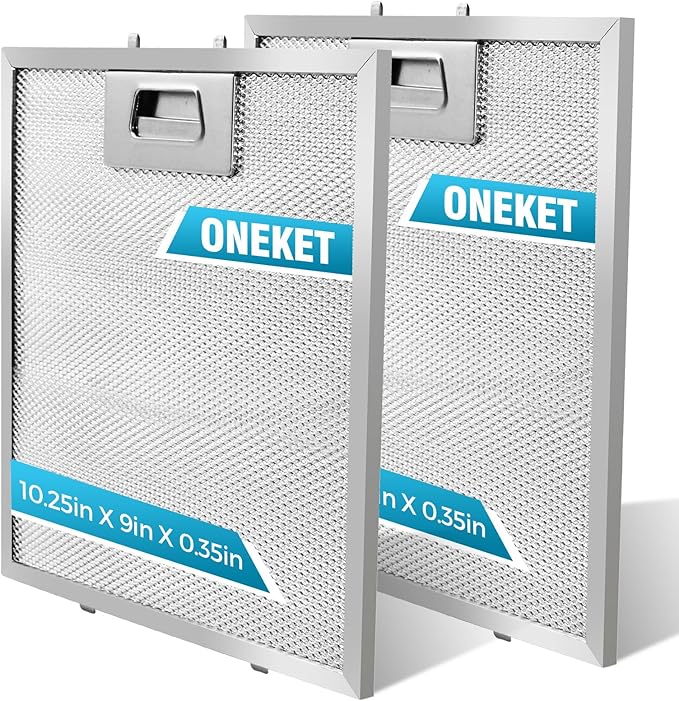 Range Hood Filter Replacement 10.25x9x0.35Inch (260x230x8.9mm) 5-Layer S97018029 Mesh Hood Vent, Range Hood Grease Filter, fits Broan B5 Series 2pack by oneket (stainless steel)