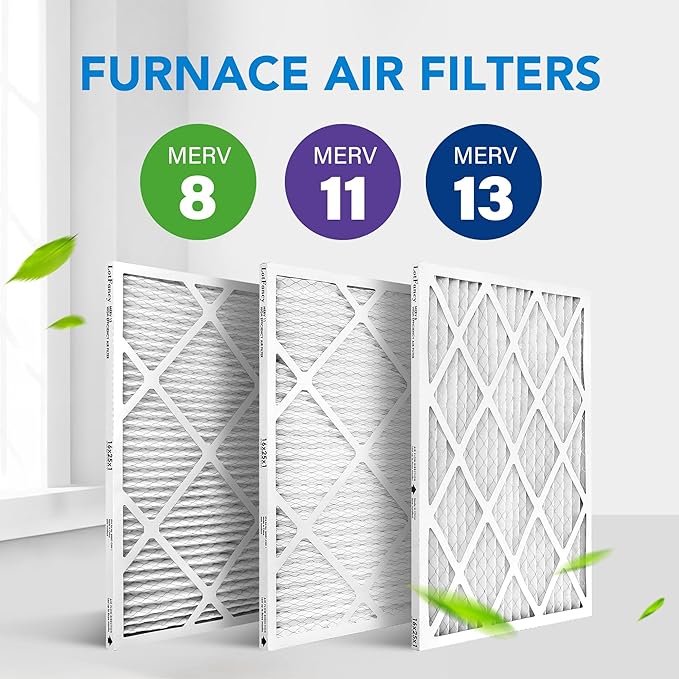 LotFancy 16x25x1 Air Filter MERV 8 6-Pack, Electrostatic Pleated Furnace & AC Filter, Captures Dust, Pet Hair, Pollen, Actual Size: 15.75"x24.75"x0.75"