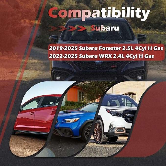 16546-AA16A Engine Air Filter and CF12775 Cabin Air Filter kit Compatible with 2019-2025 Subaru Forester 2.5L H4 2022-2025 WRX 2.4L H4 Replaces 16546AA16A 72880-FL000