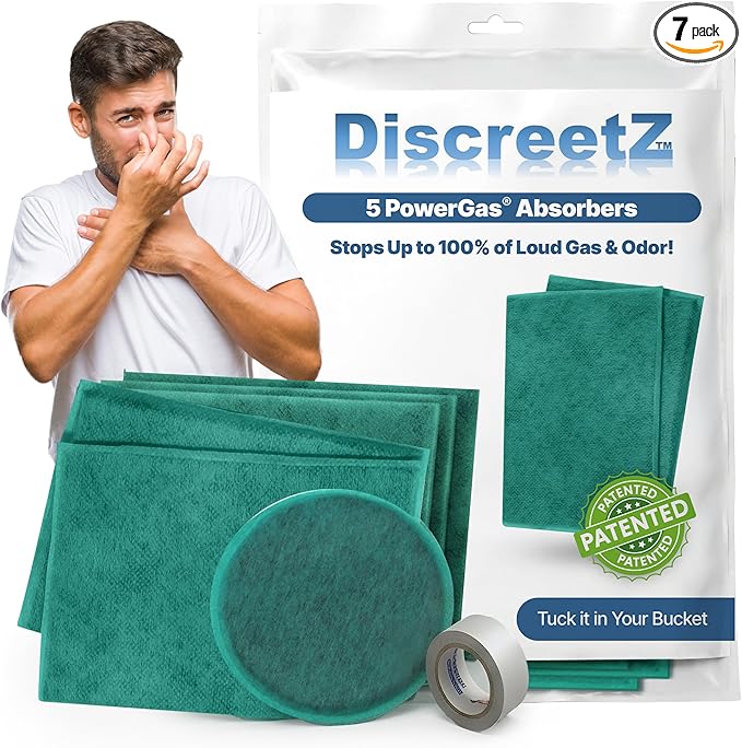 Gas pads absorb odors & sound, activated charcoal odor absorber flatulence pads, bad gas relief for adults, silence sound, women & men charcoal odor absorber underwear pads for buttocks. 5-Count P-5