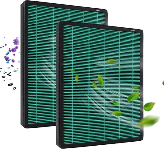 300/300S HEPA Filter Replacement, Compatible with Coway AIRMEGA Max2 300/300S Air Purifier AP-1515-H, 2-In-1 Green Air Purifier Filter and Activated Carbon Filter for Dust, Smoke and More, 2Pack