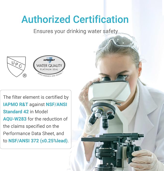 AQUA CREST Replacement Filter for Elkay® 51300C, [No CHIP] Compatible with Elkay® ezH20® and Halsey Taylor® Bottle Filling Stations, NSF/ANSI 42, Reduces Chlorine, Bad Taste & Odor, 2 Packs