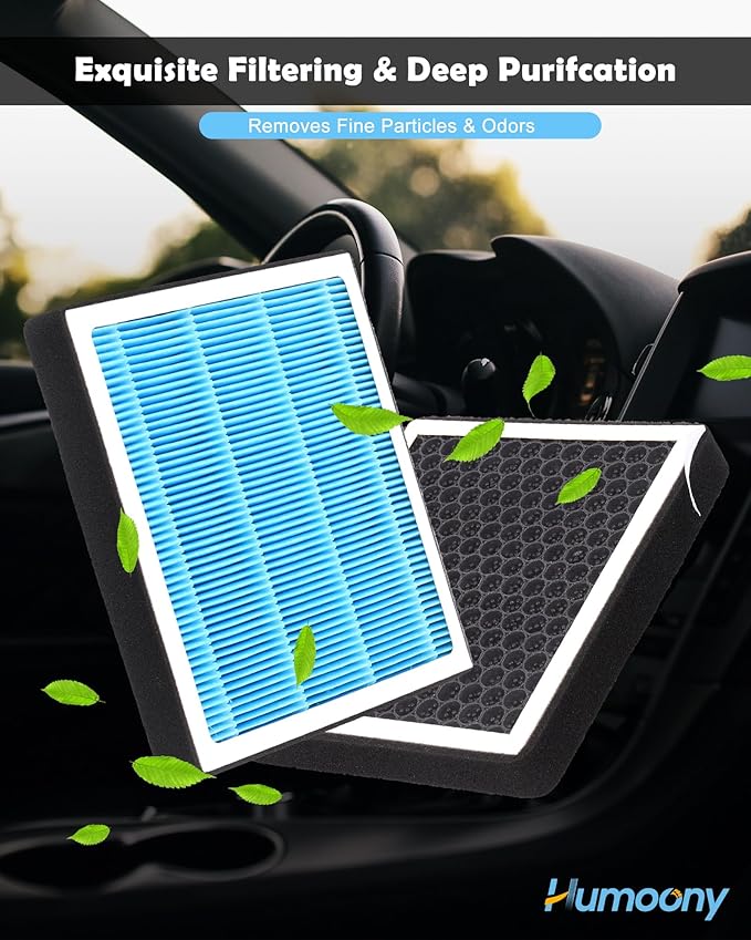 CF12820 Cabin HEPA Air Filter With Activated Carbon For 2021-2025 Hyundai GV60 Elantra Ioniq 5 Ioniq 6 Kona Santa Cruz Sonata Tucso Kia EV6 K4 K5 Niro Sorento Replace# 97133-AO000