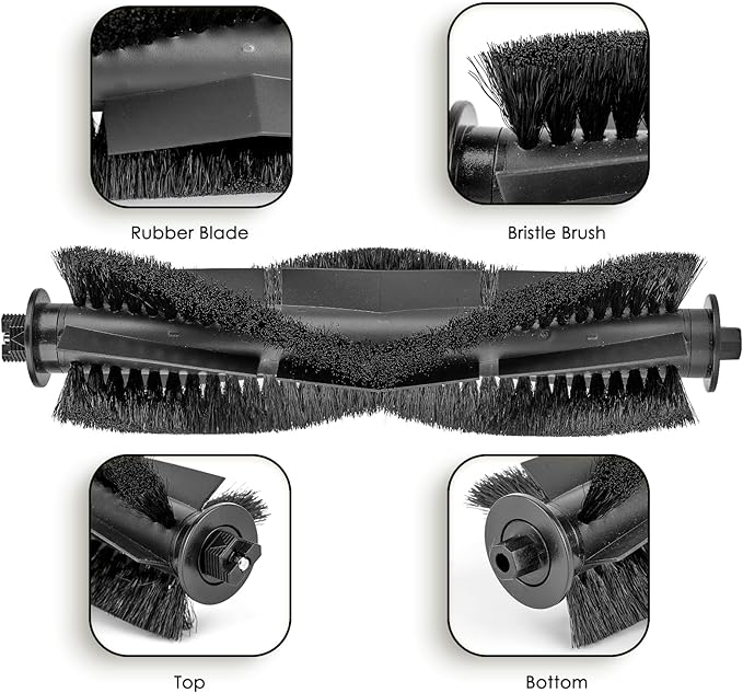 (2 Pieces) Replacement Brush Rollers Compatible with Tikom G8000 Max/ L9000/ L8000 Plus/ G8000 Robot Vacuum and Mop Combo, Replacement Parts Accessory Kit, 2 Brush Rollers