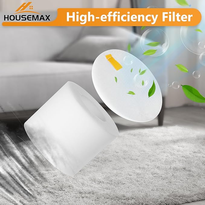 HOUSEMAX 2 Pack Foam & Felt Filters Replacement for Shark Rotator Powered Lift-Away Vacuum NV650, NV752, AZ1002, NV650W, NV652, NV750W, NV751, NV651, Replace Part XFF650 & XHF650