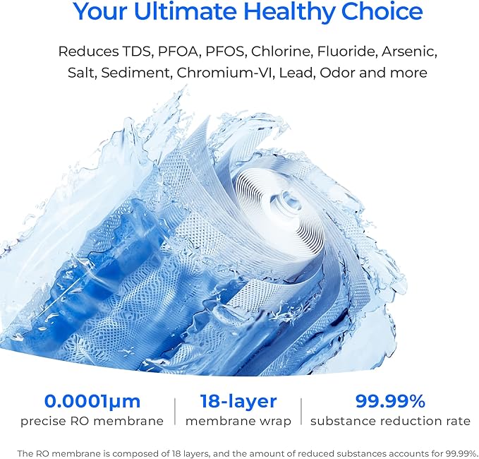 Waterdrop X16 Tankless Reverse Osmosis System, Alkaline Mineral, NSF/ANSI 42&58&372 Certified, 1600 GPD RO System, 11-Stage Filtration, UnderSink, 3:1 Pure to Drain, Smart Black Faucet, BPA Free