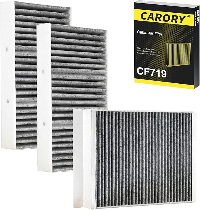 Cabin Air Filter w/Activated Carbon for Mercedes-Benz GLE350 (2016-2018), GLE400 (2016-2019), ML350 (2012-2015), GLS450 (2017-2019), OE# 1668300318, 1668307201, 2928300000, CF11719, XC10009C