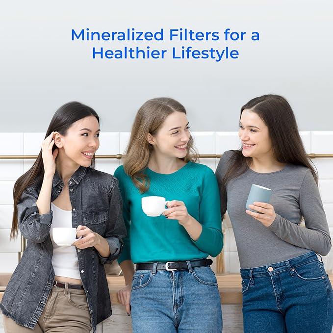 Waterdrop MNR35-2 Remineralization Filter, 1/4" Quick Connect Mineral Filter for Undersink Reverse Osmosis System, Restore Essential Minerals for RO System, RO Mineral Filter System, 2-Pack