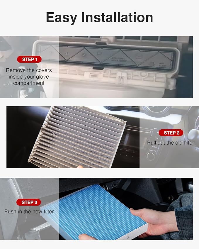 Puroma Cabin Air Filter Compatible with Toyota Camry, RAV4, Highlander, Corolla, Sienna, Tundra, Prius, 4Runner, Subaru Outback and Legacy, Lexus, Scion, Land Rover, Replacement for CP285, CF10285