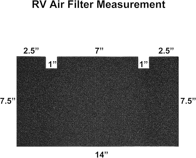 Tatuo 4 Packs Rv A/c Conditioner Replacement Air Filter 14 x 7.5 Inch Compatible with Duo Therm-compatible Rv A/c Replacement Filters