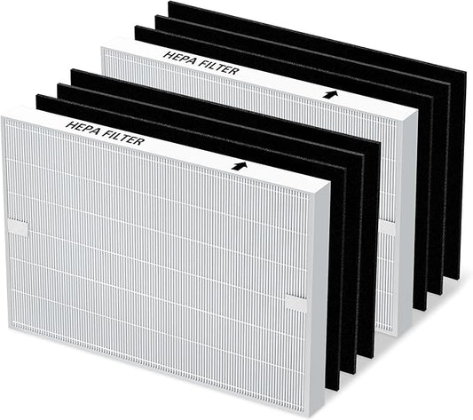 AP-1512HH Replacement Filter for Coway Airmega AP-1512HH and Airmega 200M Air Purifiers, 2 High Efficiency Filter and 6 Activated Carbon Filter, Compared to Part # 3304899