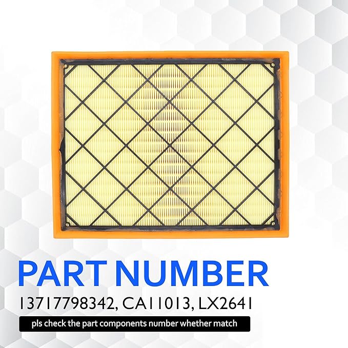 CA11013 Engine Air Filter Compatible with BMW E70 Series X5, 2009-2014, L6 3.0L, Diesel, Flexible Panel Replacement for AF3221