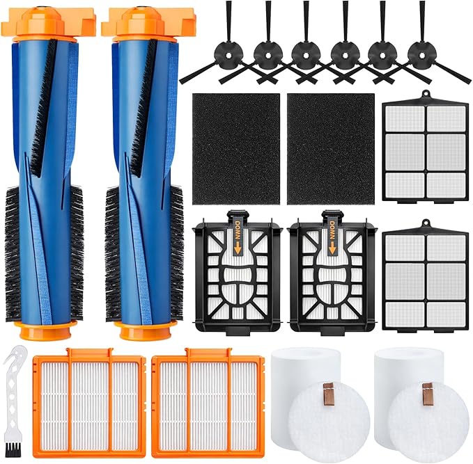 Replacement Parts Compatible with Shark UR2360S UR2360 UR2360EEUS Ultra Robot Vacuum Cleaner,Main Brush,HEPA Filter,6 Side Brush,20 Pack Accessories kit