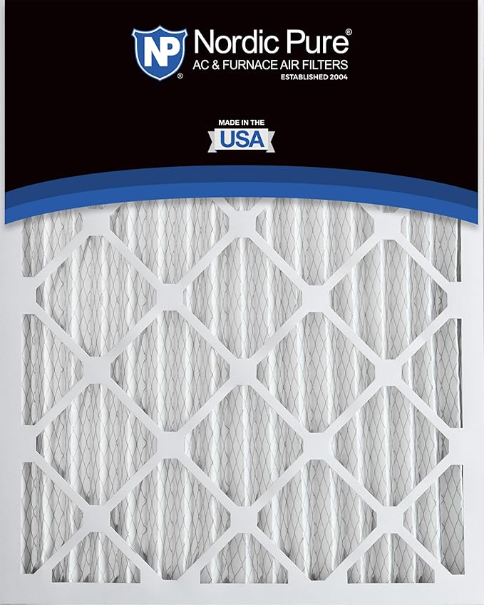 Nordic Pure 16x24x2 (Actual Size: 15 1/2 x 23 1/2 x 1 3/4) Pleated MERV 10 Air Filters 3 Pack