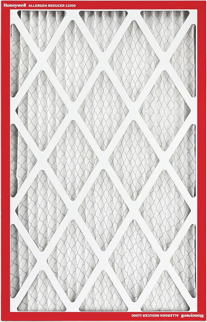Honeywell 14x25x1 MERV 11 Allergen Reducer 11000 Electrostatic Pleated HVAC AC Furnace Air Filter (4-Pack) | Replacement Filter for Home Use | Made in USA