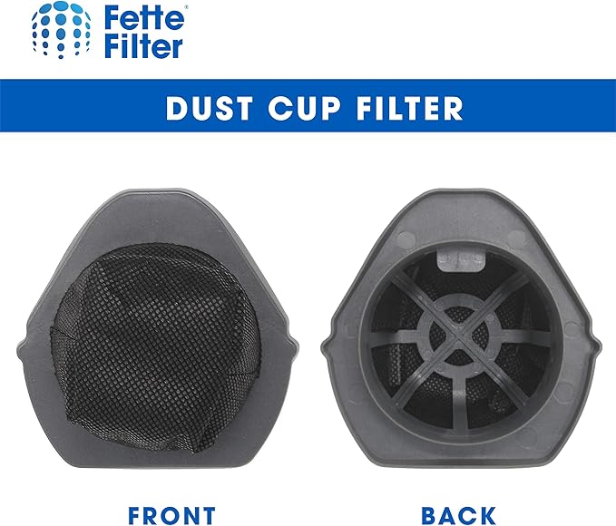 Fette Filter - Dust Cup Filter Compatible with Shark Cordless Pet Perfect Lithium-Ion Handheld Vacuums Models LV800 LV801 LV801C Compare to Part # XDCF800. (Pack of 6)