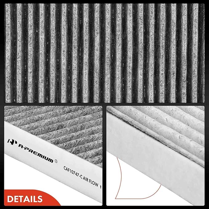 A-Premium 2-PC Cabin Air Filter with Activated Carbon Compatible with Jeep Liberty 2008-2012 & Dodge Nitro 2007-2011