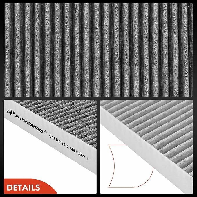 A-Premium Cabin Air Filter with Activated Carbon Compatible with Chrysler, Dodge, Jeep & Ram Models - 200, Sebring, Avenger, Caliber, Journey, Compass, Patriot, 1500, 2500, 3500 - Replace# 5058693AA