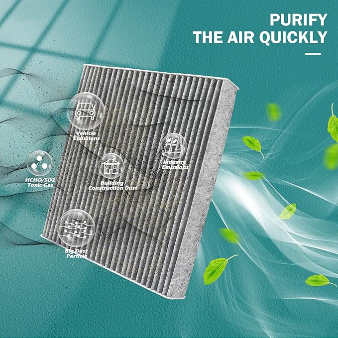 Cabin Air Filter Replacement for CF10709 FD709 CP709 Hyundai Kia Accent Genesis Coupe Tucson Veloste Forte Rio Sportage with Activated Carbon