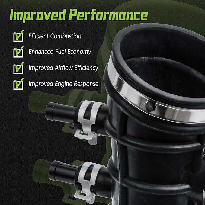 16578-4S100 Air Intake Hose Tube With Clamps for Nissan 1999-2004 Frontier 3.3L,2000-2004 Xterra V6 3.3L