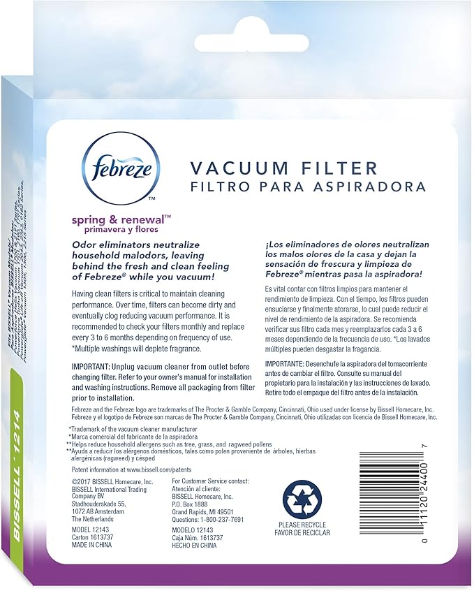 BISSELL Febreze Style 1214 Cleanview & PowerGlide Pet Replacement Filter - 12141