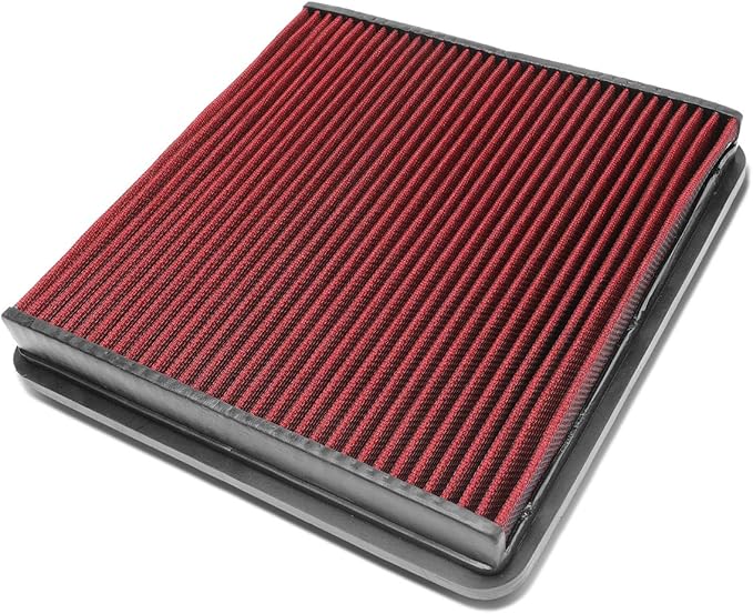 DNA Motoring AFPN-140-RD Clean Air Washable Drop In Panel Air Filter [Compatible with 09-17 F-150/09-16 F-250 F-350/09-15 F-450/09-15 F-550 SD / 07-17 Expedition / 07-17 Navigator ]