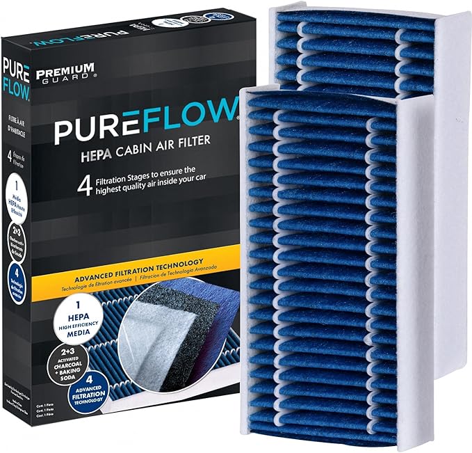 PureFlow HEPA Cabin Air Filter PC99242HX | Fits 2013-2017 BMW X3, 2015-2018 X4, Recirculation