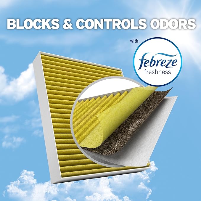 Purolator PBC41506 PurolatorBOSS Automotive Cabin Air Filter with Febreze & Activated Carbon, Car & Truck Passenger Compartment OEM Filter Replacement for Tesla MODEL 3 & MODEL Y 2 Count (Pack of 3)
