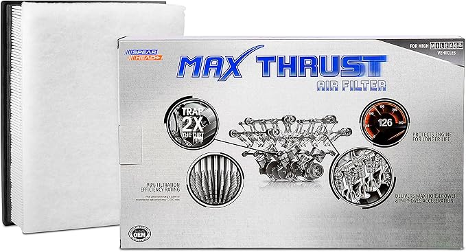 Spearhead Max Thrust Engine Air Filter Replacement | Fits 2015-24 Edge, 2013-20 Fusion, 2017-20 Continental, 2016-19 MKX, 2013-20 MKZ, 2019-23 Nautilus | OEM Fit & High Dust Holding Capacity (MT-480)