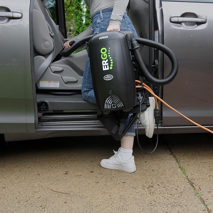 Atrix VACBP1 Ergonomic Backpack Vacuum Cleaner - 8-Quart HEPA Filter, 1400W Portable Small Vacuum for Multi-Use - Includes Attachments: 6' Hose, Blower Nozzles, Wand, Brushes