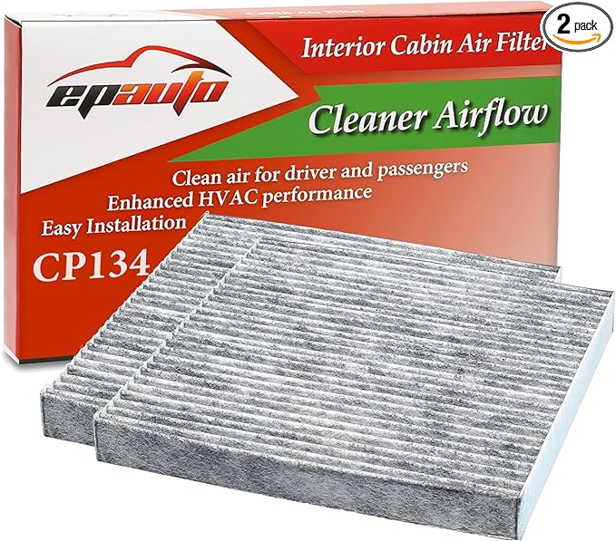 EPAuto CP134 (CF10134) Premium Cabin Air Filter includes Activated Carbon, 2 Packs