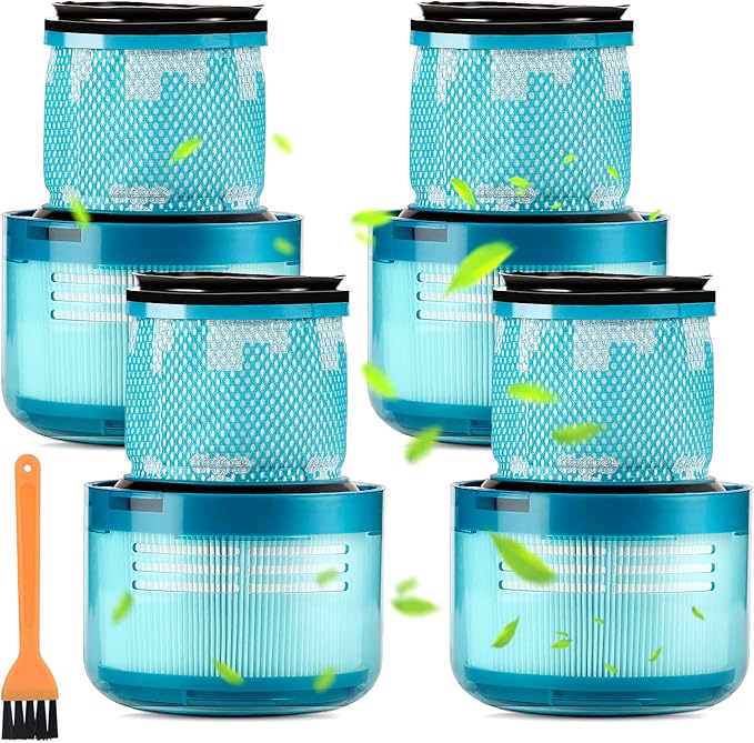 (4 Pack) V15 Replacement Filters for Dyson V15 Detect Complete, V15 Detect Absolute, V15 Submarine, V15 Animal, V11 Animal Filter, V11 SV14 Filter True HEPA Filters, Replace Part no. 970013-02