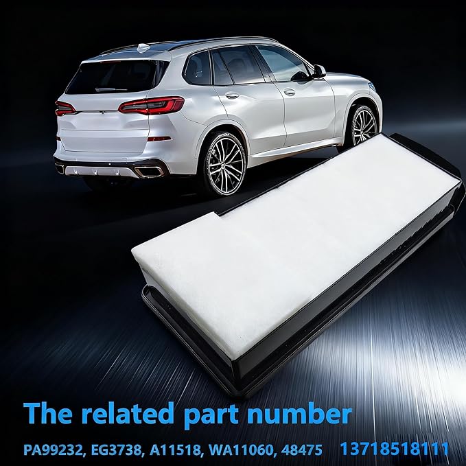 Engine Air Filter Compatible with BMW X5 2014 to 2019 F10 Series 535d 2014 to 2016 535d xDrive 2014 to 2016 3.0L 13718518111 EG3738