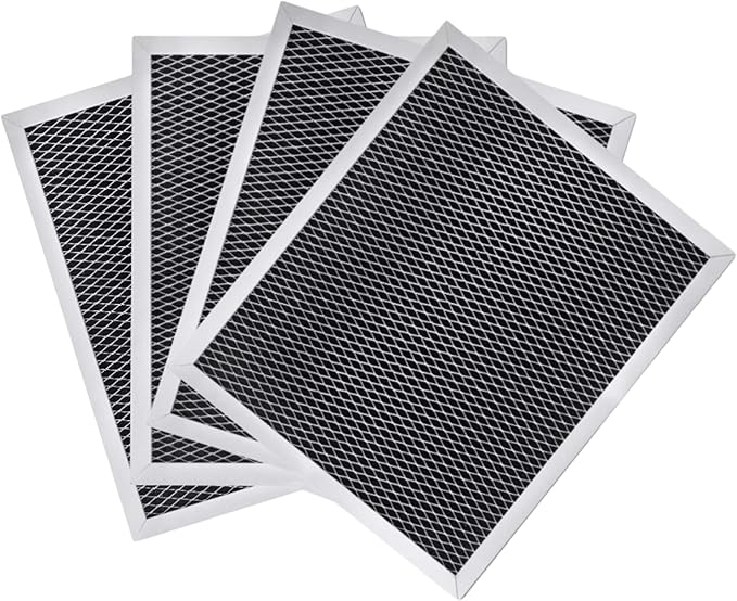 Nispira Replacement Range Hood Grease Filter with Charcoal Compatible with Broan 97007696, S97007696, 6105C, 1172266, 41F. A set of 4 Filters