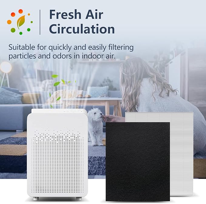 C545 HEPA Replacement Filter S for Winix C545 Air Purifier, Replace Part 1712-0096-00 and 2522-0058-00,2 Pack True HEPA Filter + 8 x Activated Carbon Pre-Filter