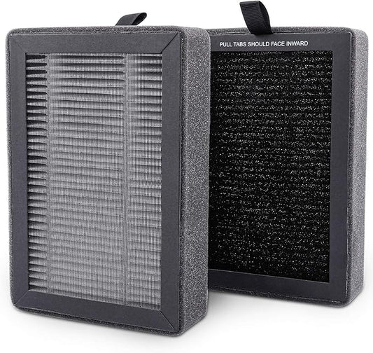 LV-H128 Replacement Filter Compatible with LEVOIT LV-H128/PUURVSAS (HM669A) / ROVACS (RV60) Air Purifier, LV-H128 H13 True HEPA Replacement Filter 2 Pack, by KEEPOW