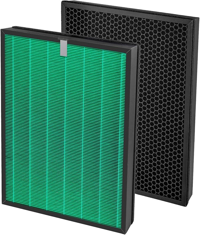 2 Pack 230/240 Replacement Filter Set for Coway Airmega 240 230 (AP-1821F) Air Purifiers, Max 2 Green True and Active Carbon Filters, 2 Set, Part #3111151