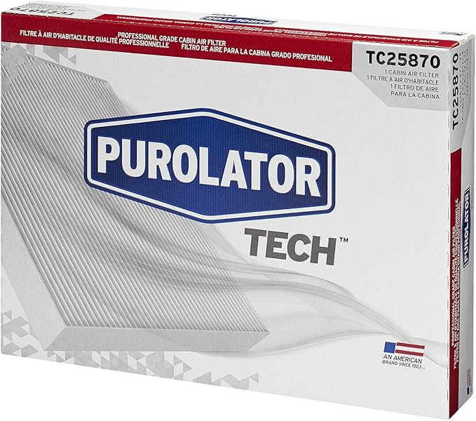 Purolator TC25870 PurolatorTECH Cabin Air Filter Compatible With Dodge Grand Caravan, Chrysler Town & Country, INFINITI Q50, G37, QX80, M35, Nissan Frontier, Armada, TITAN, NV2500 and NV3500