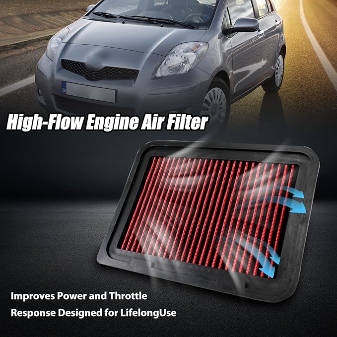 RYANSTAR RACING High-Flow Engine Air Filter 33-2360 Compatible with Pontiac Scion Toyota Washable and Reusable Improves Power and Throttle Response Designed for Lifelong Use