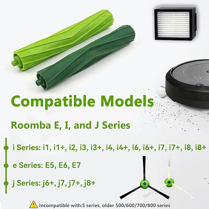 Replacement Parts for Roomba e, i, and j Series e5, e6, e7, i1, i1+, i2, i3, i3+, i4, i4+, Combo i5, Combo i5+, i6, i6+, i7, i7+, i8, i8+, Combo j5, Combo j5+, j6+, j7, j7+, j8+ vacuum cleaners