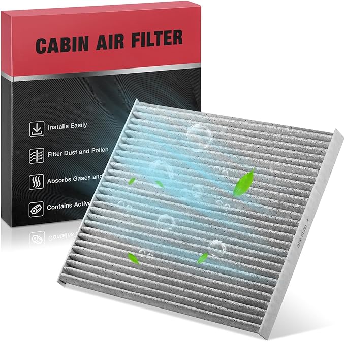 BDFHYK Cabin Air Filter w/Activated Carbon CF11819 Compatible with Chevy 2010-2017 Equinox, 2011-2015 Captiva Sport, Compatible with Hyundai 12-17 Azera, 12-18 Santa Fe, 13-18 Santa Fe Sport, Sonata
