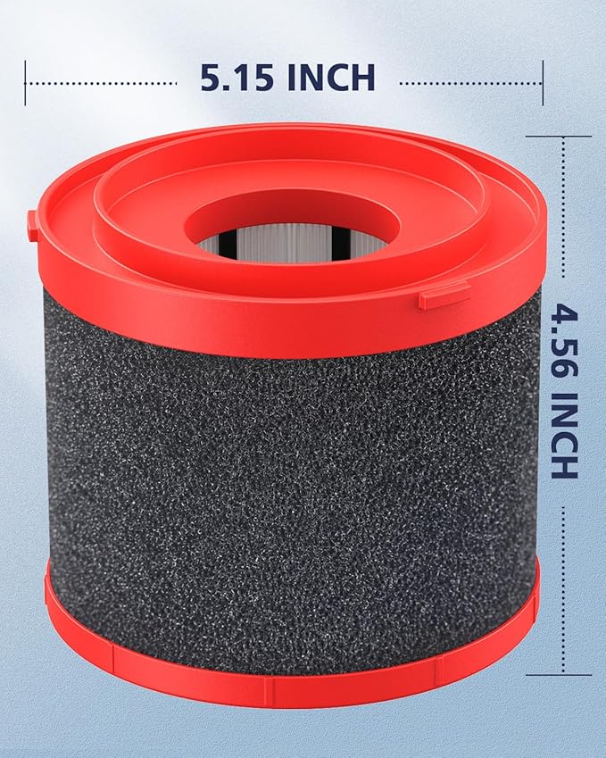 4 Pack 49-90-1900 Wet Dry Vacuum HEPA Filter Replacement Compatible with Milwaukee Cordless M18 Vacuum 0780-20 0880-20 with 4 Foam Sleeve Filters