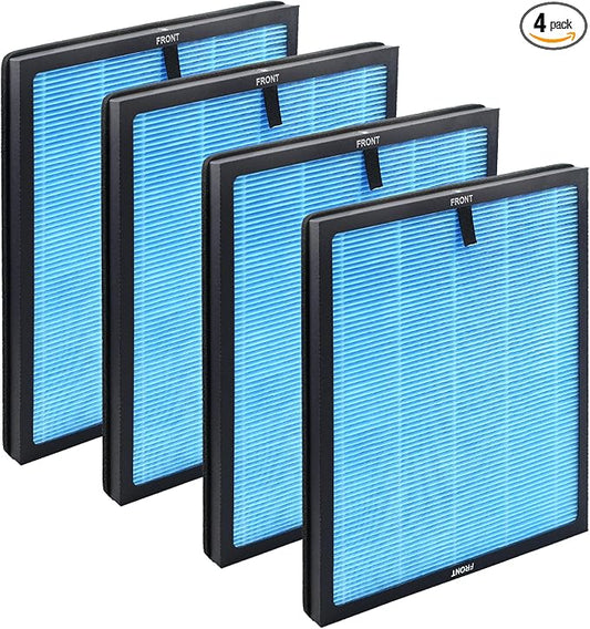 HAP603 Replacement filter Compatible with ECOSELF HAP603 Air Purifier, 3-in-1 True Air Purifier replacement filter, 4 PACK, Blue