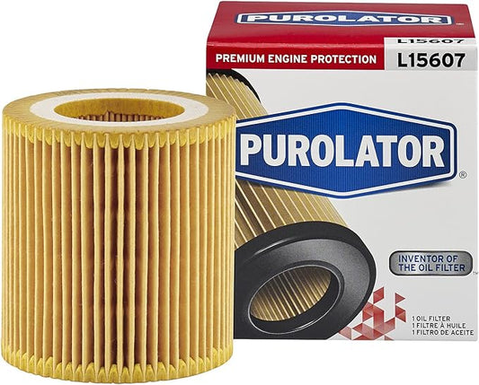 Purolator L15607 Premium Engine Protection Cartridge Oil Filter Compatible With BMW X5, X3, 328i, 328i xDrive, 335i, 535i, 535i xDrive, 320i xDrive, 528i xDrive, 528i, 325i, Z4 and X6
