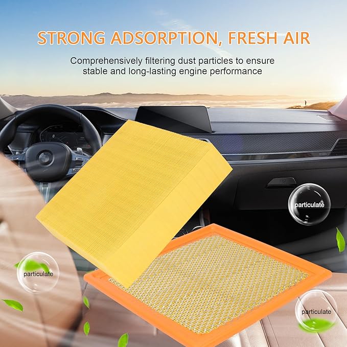 Engine Air Filter Replacement 7C3Z-9601-A Fits Expe-dition (2007-2021), for Lin-coln Navigator (2007-2021), for F-150(2009-2021),for F-250&F-350 Super Duty(2008-2016), FA1883,49883